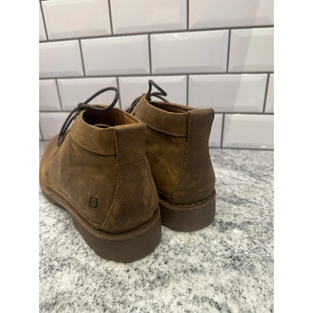 Born Chukka Boots Distressed Leather Ankle Lace‎ Up Casual Brown Mens 12M